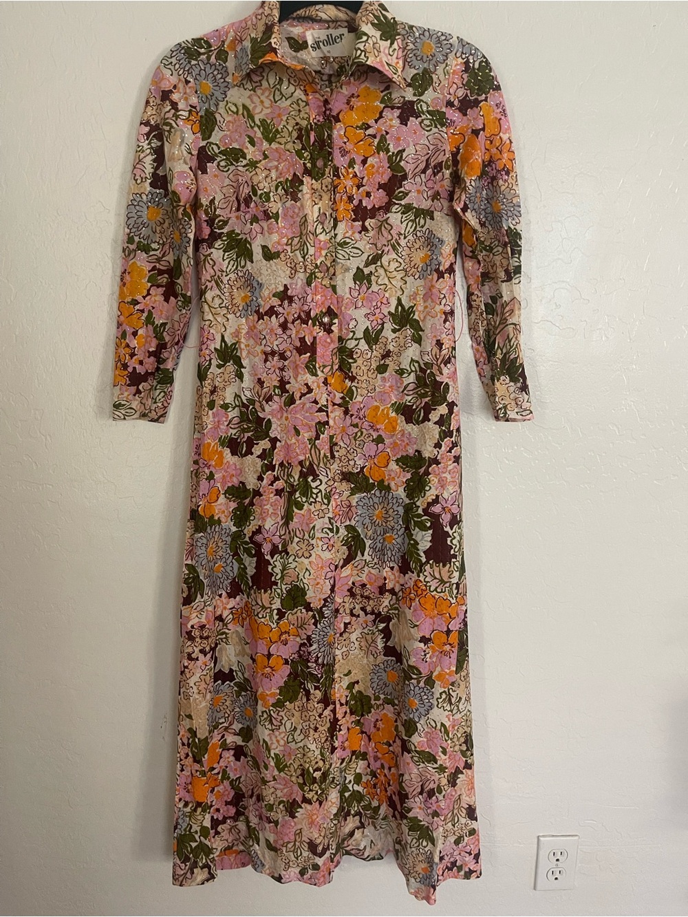 The Stroller Vintage Long Floral Dress Size 10